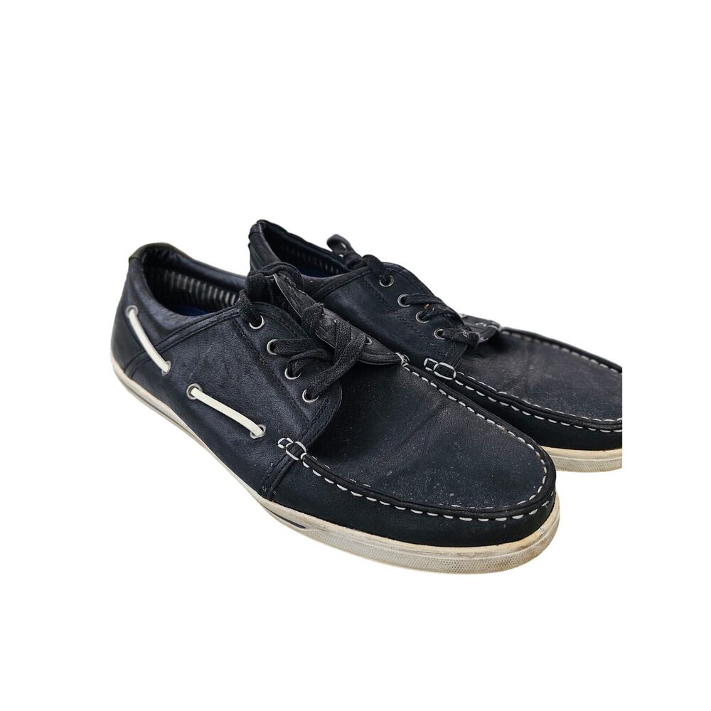 David Stone Men's size 11 Black Boat Shoes Casual Memory READ DESCRIPTION